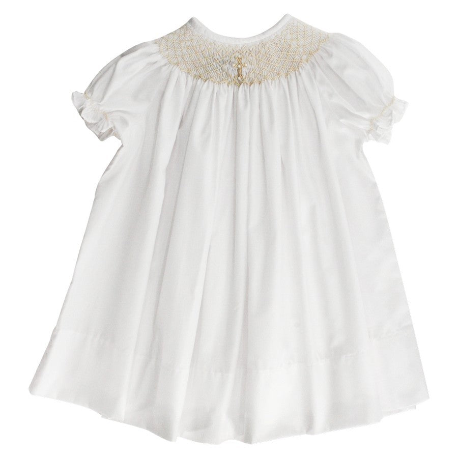 Ivory Christening - Short Sleeve Bishop
